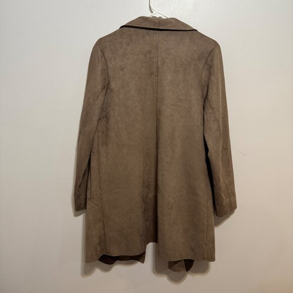 Hyfve Womens Tan Open Front Suede-Look Duster Jacket Size M - Picture 7 of 8